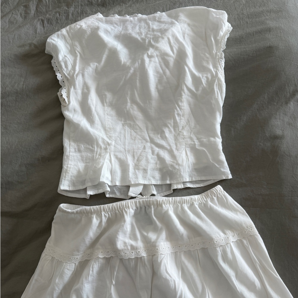 Reformation White Valetta Skirt Set - Picture 6 of 6